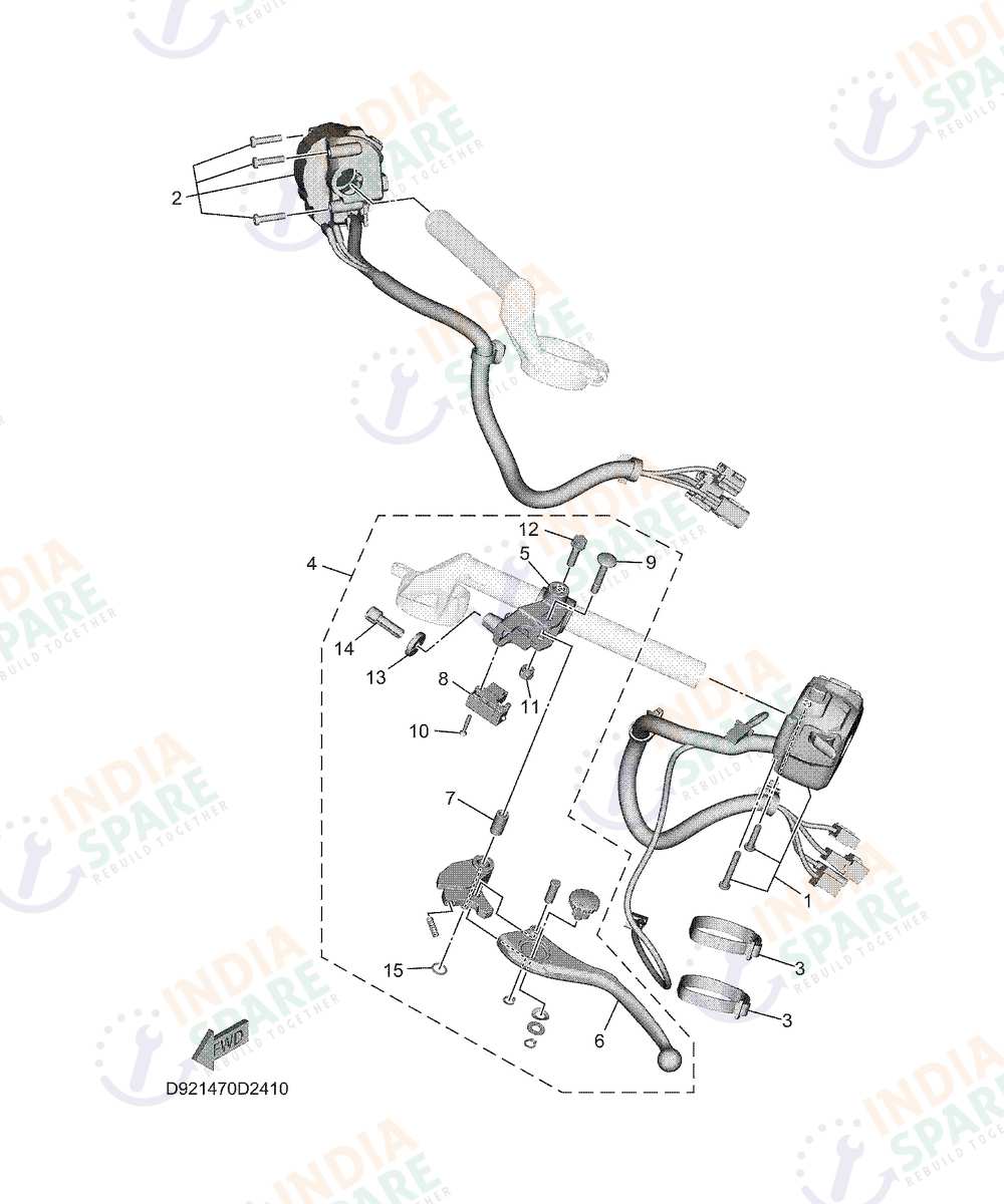 YAMAHA D921 R2 200CC Series HANDLE SWITCH & LEVER